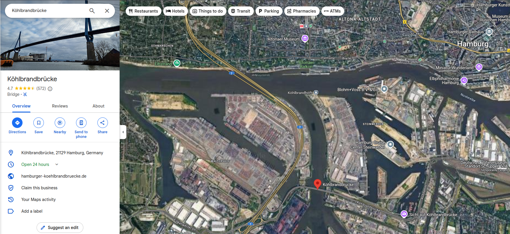 Google Maps area